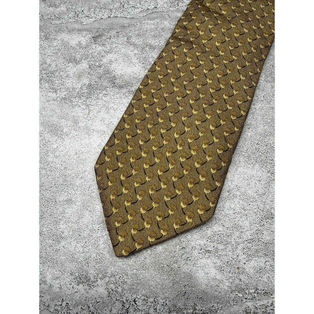 Joseph Abboud Silk Tie Mens One Size Gold Floral Pointed Saks Fifth Avenue